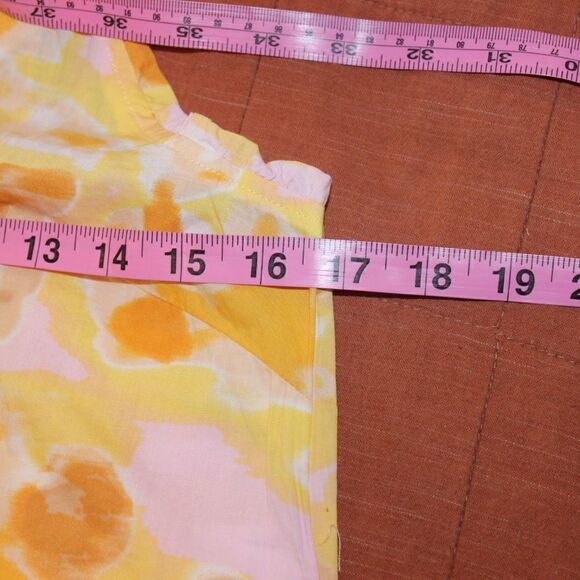 NWT Vero Moda Yellow Joa Strapt Print Mini Dress Women Size Small - Picture 6 of 9